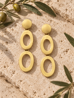 Aros largos de eslabones en dorado mate — foto 6