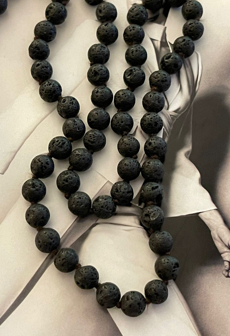 Collar De Piedra Volcánica En Tiras Collar De Piedra Volcánica En Tiras